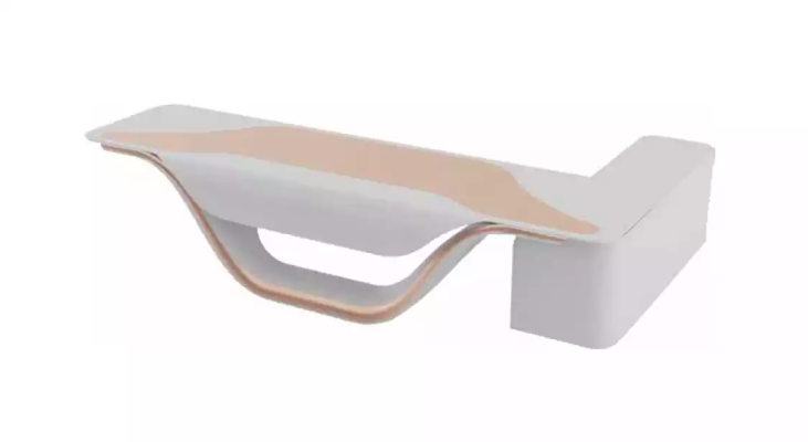 A luxurious set for a high-quality office in a futuristic style