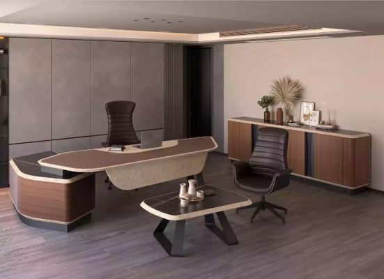 Modern corner desk office furniture executive table executive desk brown