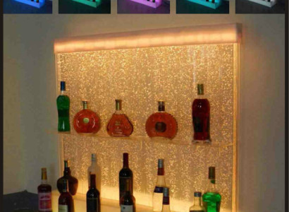 Led Water Wall Shelf Bar Furnishings Fancy Shelves Wardrobe Glass