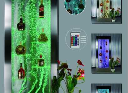 Led Bar Designer Shelves Water Wall Bar Counter Shelf Furniture Water Walls