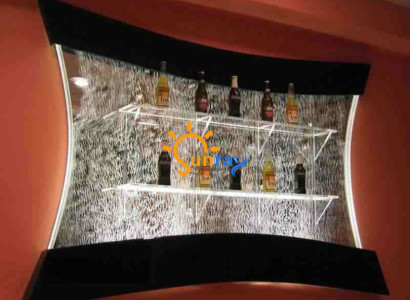 LED Shelf Bar Water Wall Column Illuminated Decorative Water Walls Bar Counter