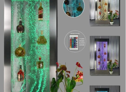 Led Water Wall Bar Shelf Column Water Columns Decorative Counter Shelves Designer