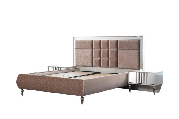 exclusive s Luxurious bedroom set with elegant brown chest of drawers