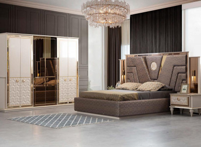Create a cozy atmosphere with this modern bedroom set