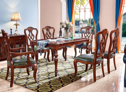 Complete Set Dining table + 6 Chairs Dining room Set Ess Group Wood Table Tables 7 pieces