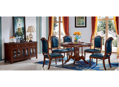 Complete Set Dining table 6 Chairs Chest of drawers Dining room Set Ess Group Wood Table new