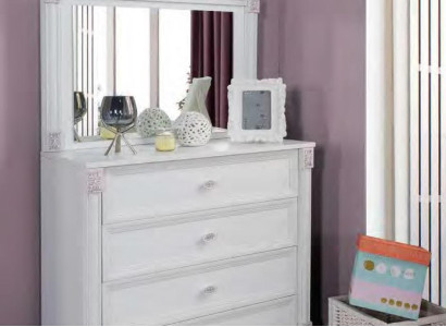 Chest of drawers with Mirror Childrens room Children's cupboard Girls Youth Room White Furniture