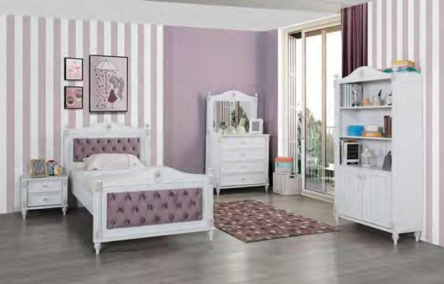 Chest of drawers with Mirror Childrens room Children's cupboard Girls Youth Room White Furniture