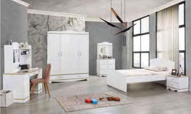 Modern Desk with Shelves Youth Room Childrens Room Designer Furniture Luxury