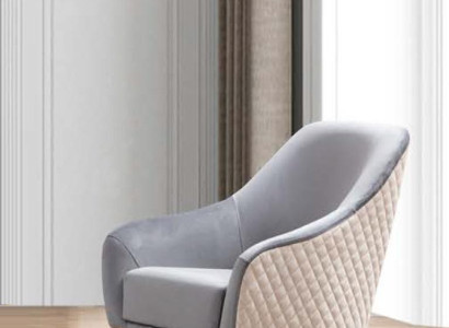 Design Armchair Upholstery Textile Modern Living room Luxury Wood Furniture Swivel Chair new