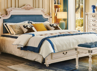 Bed Upholstery Design Luxury Double Hotel Beds Bedroom Baroque Wood Furniture new