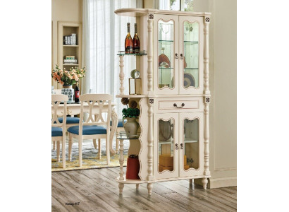 Display case display cabinet Living room Classic Glass Bar Wood Wardrobe Glass cabinet