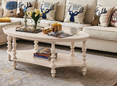 Oval Coffee table Living room Design Luxury Side table Wood Table