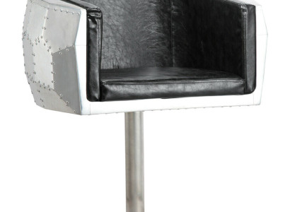 Chair Chairs Leather aluminum Design Furniture Dining room Armchair Aviator Genuine leather