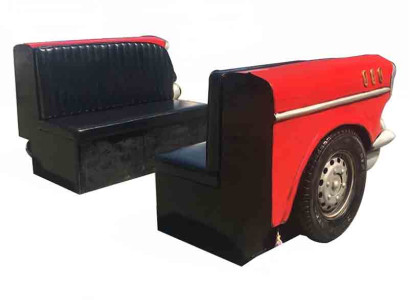 Double Car Sofa Diner Sofa Couch Auto Furniture USA Furnishings Decoration Model Leather
