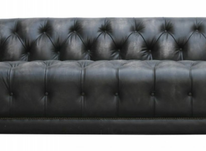 Chesterfield Vintage Black Shabby Leather Leather Sofa Couches Sofa Couch