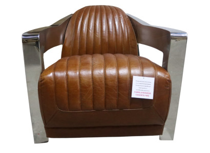Armchair Genuine leather Design Vintage Design Armchair aviator Furniture Leather