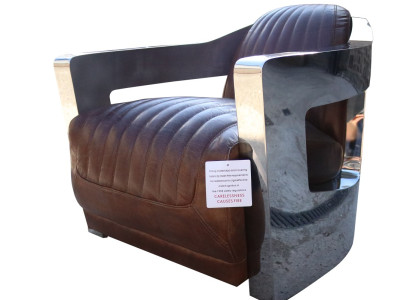 Aviator Furniture Luxury Vintage Retro Shabby Leather Chair Designer Armchair Sofa