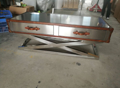Vintage Coffee table Living room table Tables Aluminum Table Coffee table Aviator