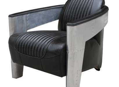 Genuine leather design vintage design chair armchair television aviator