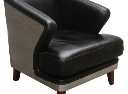 Club Chair Black Leather Leather Chair Vintage Armchair Furniture Relax