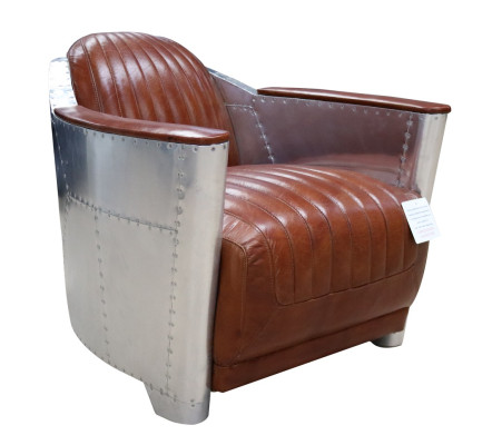 Leather Sofa Sofa Couch Upholstery Single Seat Sofas Couches Airplane Aviator Aluminum