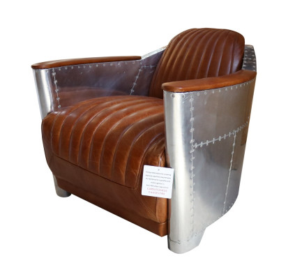 Leather Sofa Sofa Couch Upholstery Single Seat Sofas Couches Airplane Aviator Aluminum