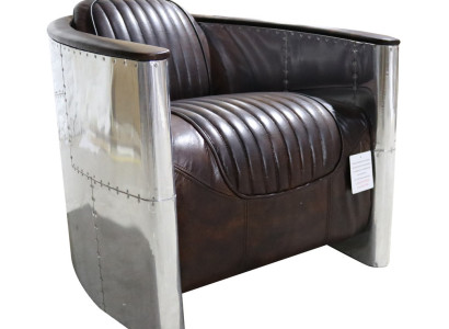 Armchair Design Genuine leather Vintage Luxury Furniture Upholstery Aviator Airplane