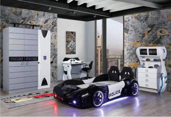 Children Bed Racing Car Bedroom Beds Furniture Mattress Car Bed