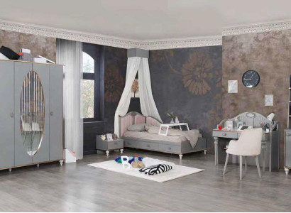 Complete Youth Room Childrens room Bed Wardrobe Desk 5-piece Furniture