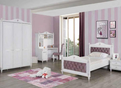 Youth Room Bed Bedside table Wardrobe Desk Bedroom 4-piece set
