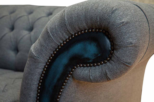 Chesterfield Sofa Upholstery Designer Couches Sofas Suite Three Seater Gray