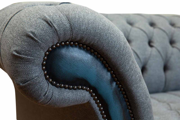Chesterfield Sofa Upholstery Designer Couches Sofas Suite Three Seater Gray