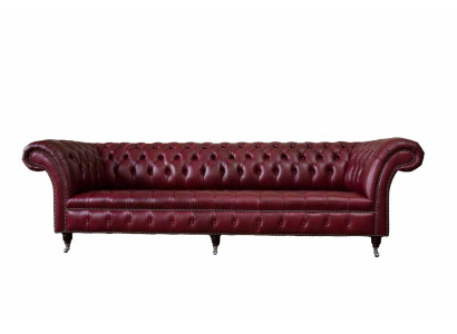 Modern Design Sofa 4 Seater Couch Luxury Classic Leather Chesterfield Sofas