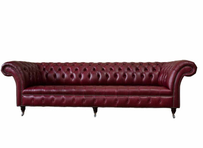Modern Design Sofa 4 Seater Couch Luxury Classic Leather Chesterfield Sofas
