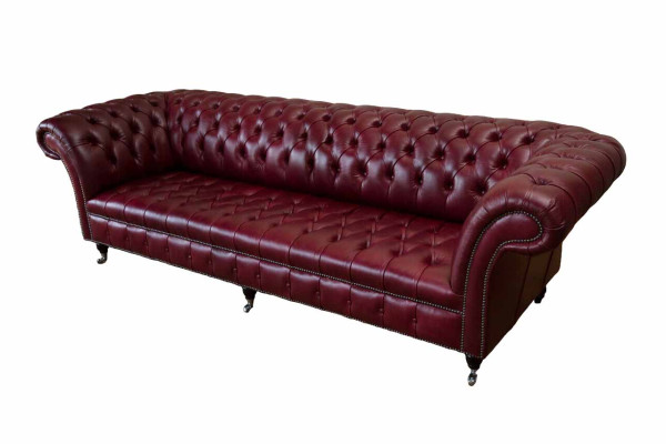 Modern Design Sofa 4 Seater Couch Luxury Classic Leather Chesterfield Sofas
