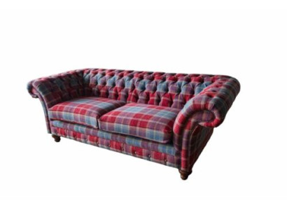 Chesterfield Modern 3 Seater Designer Sofa Luxury Upholstery Couch Fabric Textile new