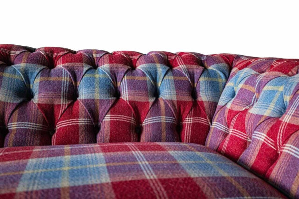 Chesterfield Modern 3 Seater Designer Sofa Luxury Upholstery Couch Fabric Textile new