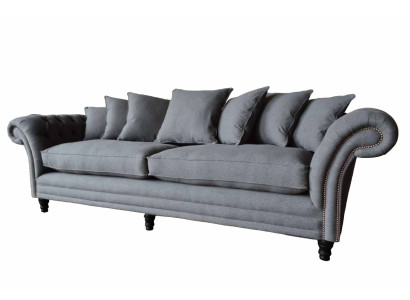 Chesterfield Couch Upholstery Sofas Classic Sofa 4 Seater Couches Gray