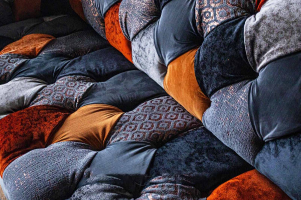 Chesterfield 3 Seater Sofa Couch Textile Velvet Luxury Upholstery Seat Big Velvet