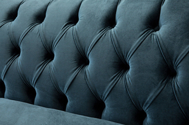 Turkis Sofa Luxury Textile Chesterfield Couch Sofas Blue Upholstery Seater Design