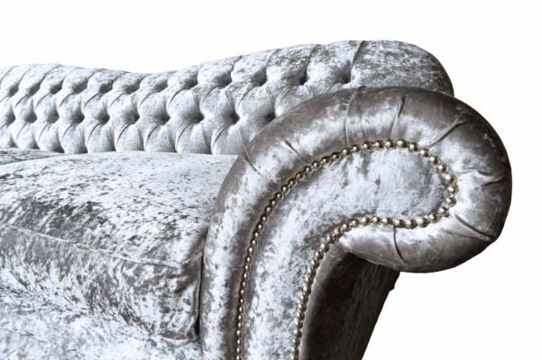 Chesterfield Couch Textile Velvet fabric Sofa Furniture Design 3 Seater Purple
