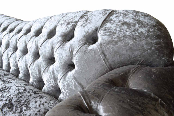 Chesterfield Couch Textile Velvet fabric Sofa Furniture Design 3 Seater Purple