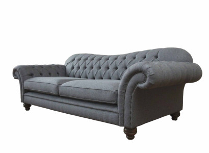 Moderm Sofa 3 Seater Luxury Textile Couch Gray Sofas Upholstery Fabric new