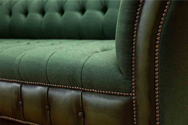 Chesterfield Sofa 3 Seater Couch Upholstery Fabric Leather Couches Textile new