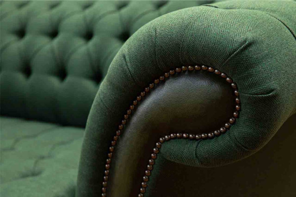 Chesterfield Sofa 3 Seater Couch Upholstery Fabric Leather Couches Textile new