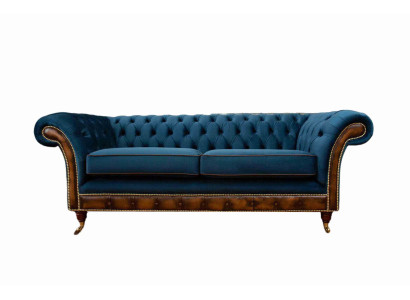 Design Three Seater Couch Upholstery Sofa Chesterfield Room Furniture Seat