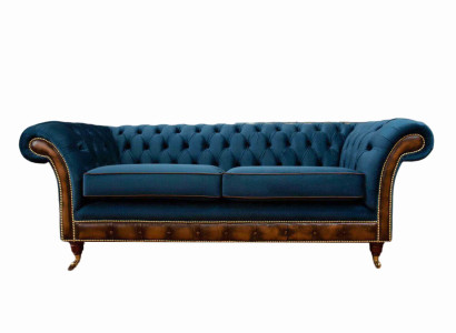 Design Three Seater Couch Upholstery Sofa Chesterfield Room Furniture Seat