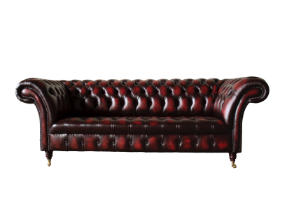 Chesterfield Leather Sofa 3 Seater Brown Designer Couch Luxury Upholstery new