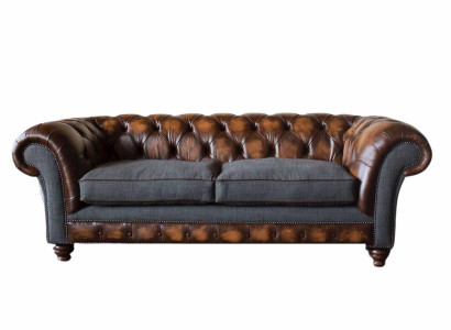 Chesterfield Design Luxury Upholstery Sofa Couch Seat Living room Leather new